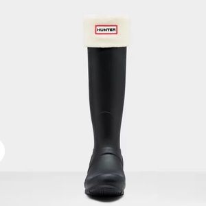 Hunter white long boot socks